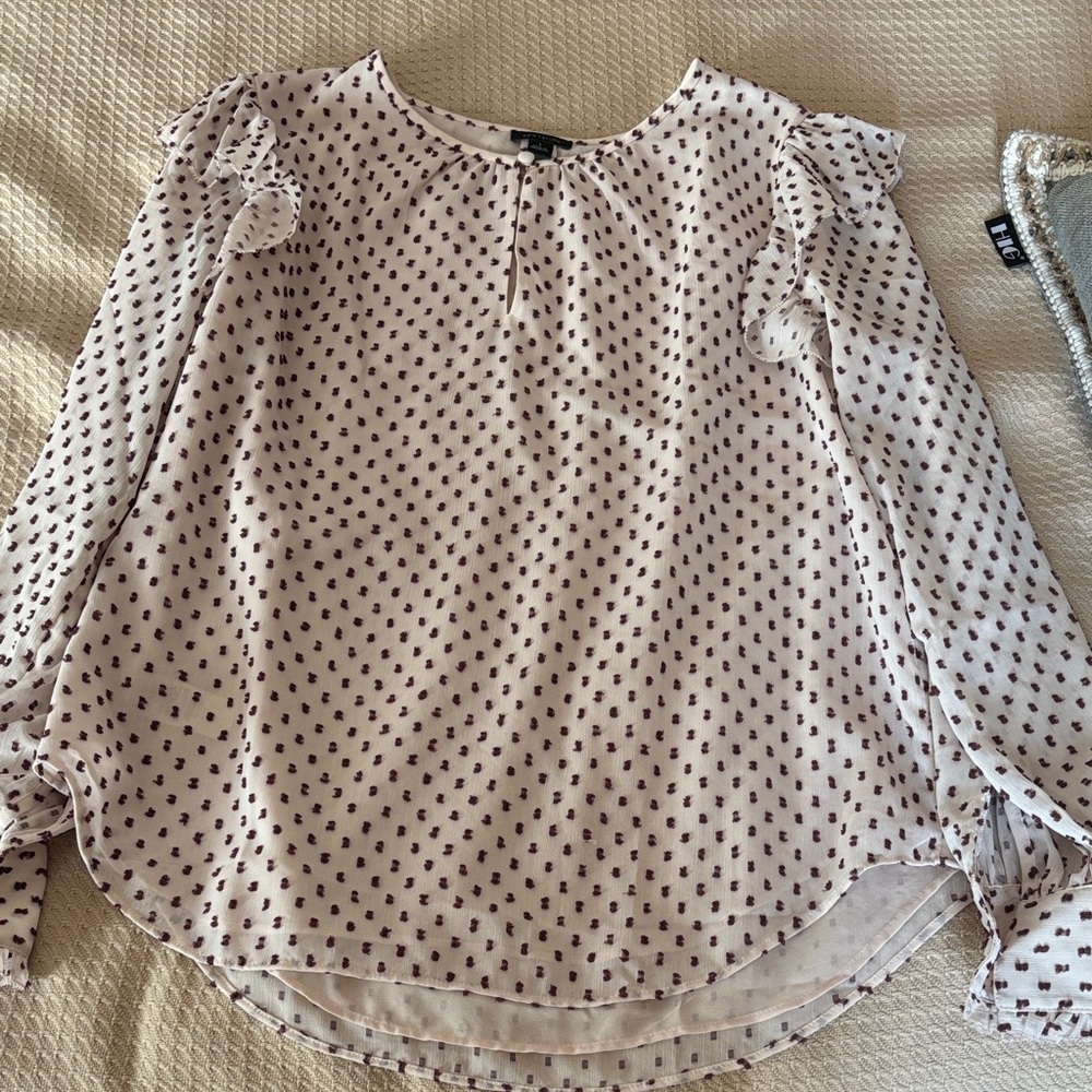 Ann Taylor Polka Dot Blouse